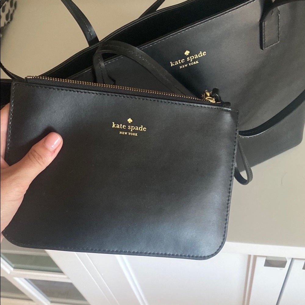 Kate Spade Black Tote & Clutch